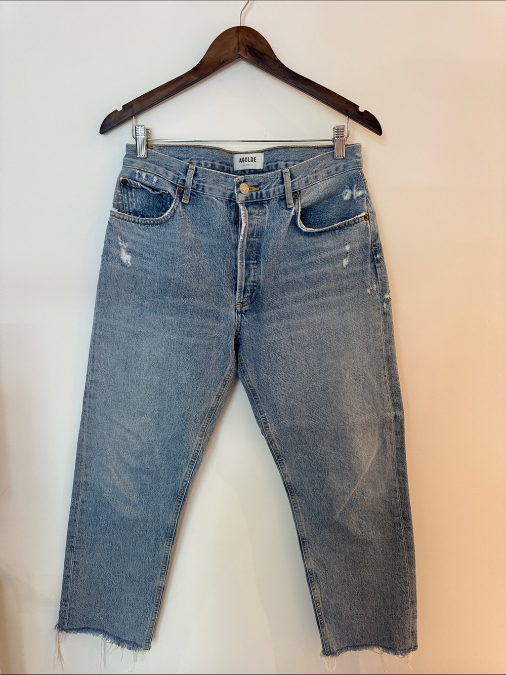 Agolde Light Blue Straight Leg Jeans